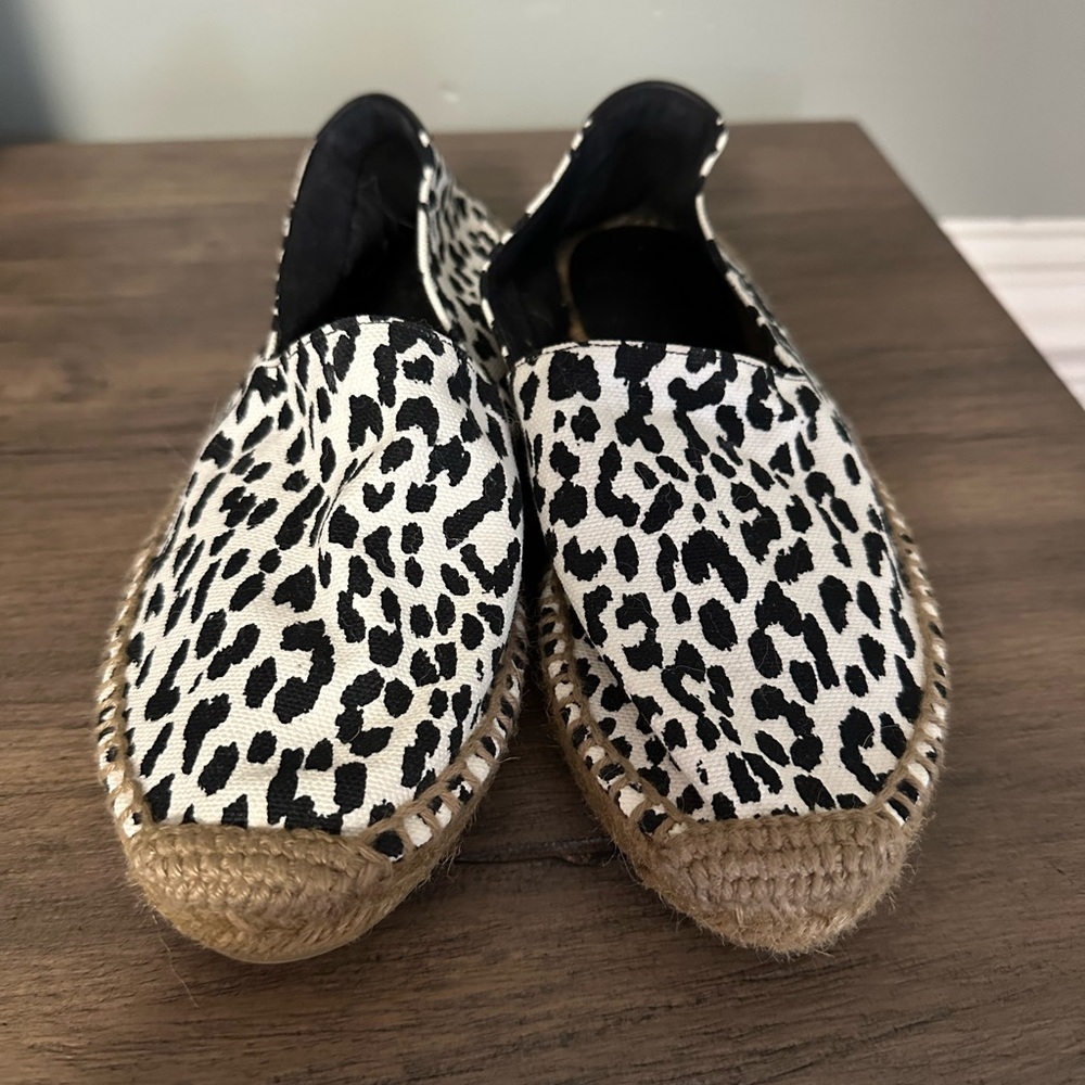 Saint Laurent Monogramme Logo Cheetah Print Espadrille, Size 35 (5)